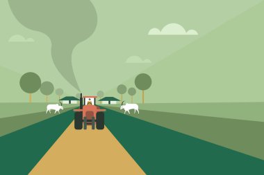 çiftlik insanları vektör illüstrasyonu