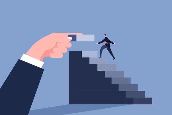 İş adamı tırmanış basamakları, vektör illüstrasyon tasarımı