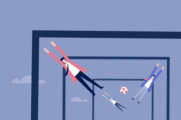 Businessmen Goal Vector Illustration — 图库矢量图片