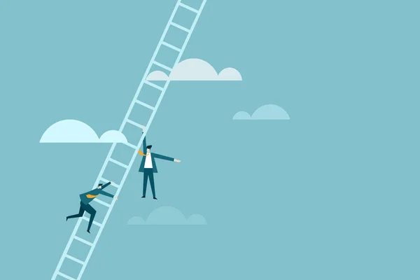 Executive Businessmen Falling Ladder Vector Illustration Design — Stock Vector