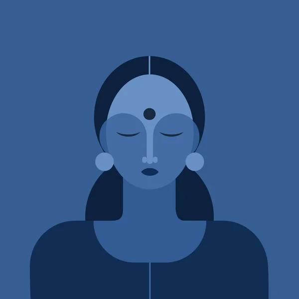 Illustration Vectorielle Fille Indienne — Image vectorielle