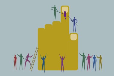 Oylama konsepti, vektör illüstrasyon tasarımı