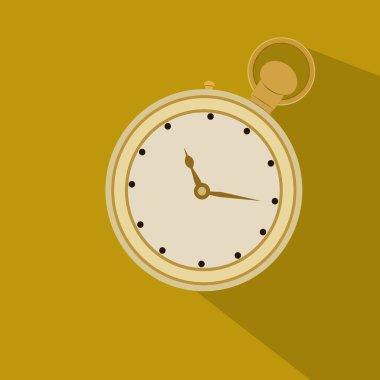 Modern ve izole edilmiş saat simgesinin vektör çizimi