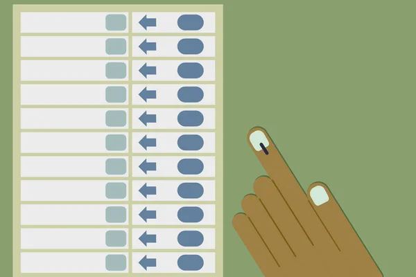 Voto Fundición Mano Máquina Votación Electrónica — Archivo Imágenes Vectoriales