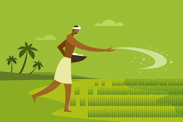 çeltik gübre, vektör çizimi tasarımı