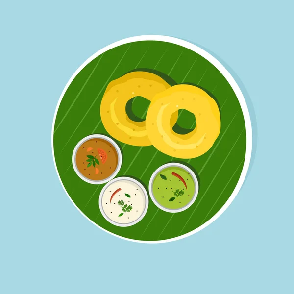 Indische Snacks Vektor Illustration — Stockvektor