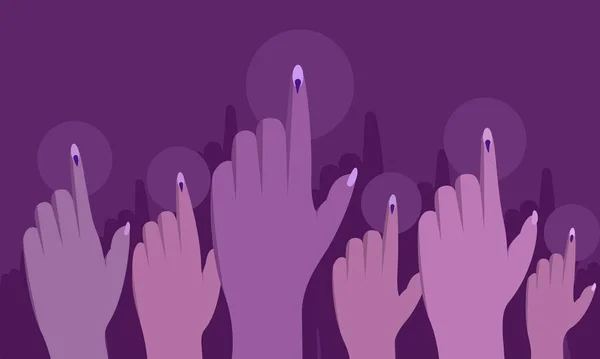 Das Wahlrecht Indischer Frauen Konzeptionelle Illustration — Stockvektor