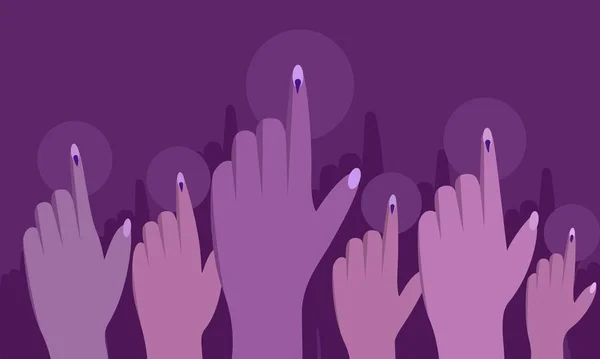印度妇女的投票权 概念说明 — 图库矢量图片