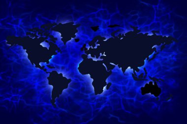 Kıtaların ve dünya ülkelerinin soyut aydınlatması