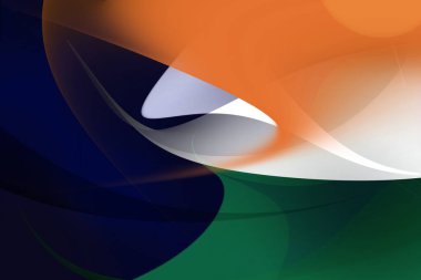 Abstract background with liquid patterns in Indian flag colours