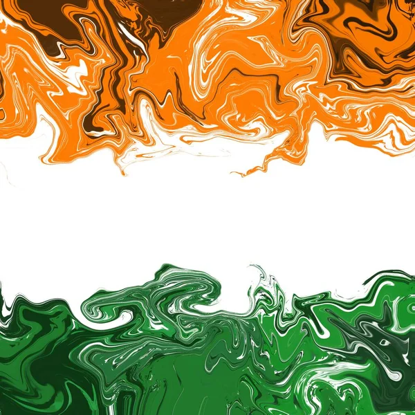 Abstract Background Liquid Patterns Indian Flag Colours — Stok fotoğraf