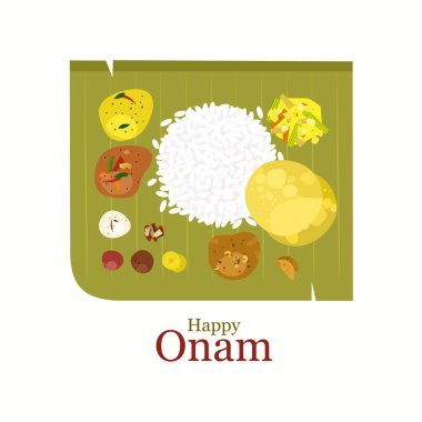 'Onam' festivali kutlamalarıyla muz yaprağında 