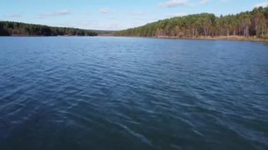 Sibirya Ormanı üzerinde sonbahar hava görüntüleri