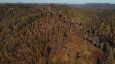 Baykal üzerinde sonbahar hava görüntüleri. Sibirya
