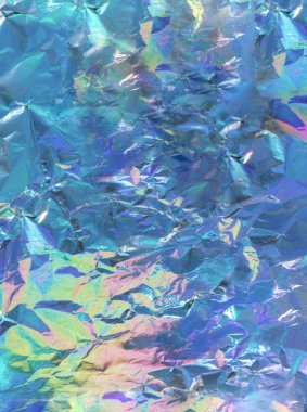 Alüminyum folyo arka planında karışık renkler. Minimum soyut düz konsept. Yaratıcı modern doku.