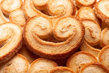 Yakın plan Palmier puf böreği dokusu