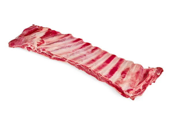 Fresh Raw Lamb Breast Ribs Isolated White Background — Stock Photo, Image