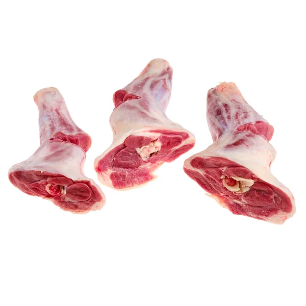 Fresco Grezzo Agnello Ram Stinco Isolato Sfondo Bianco — Foto Stock