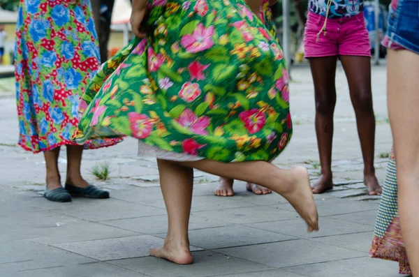 Salvador Bahía Brasil Diciembre 2015 Mujeres Bailando Tradicional Samba Roda —  Fotos de Stock