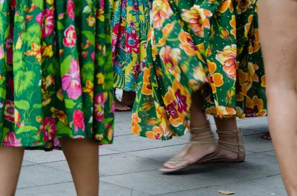 Salvador Bahía Brasil Diciembre 2015 Mujeres Bailando Tradicional Samba Roda —  Fotos de Stock