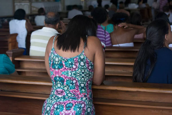 Salvador Bahia Brasilien December 2015 Trogen Samlas Senhor Bonfim Church — Stockfoto
