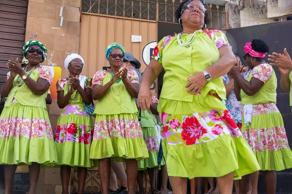 Mujeres Bailando Samba Roda Del Recncavo Acupe Santo Amaro Bahia — Foto de Stock
