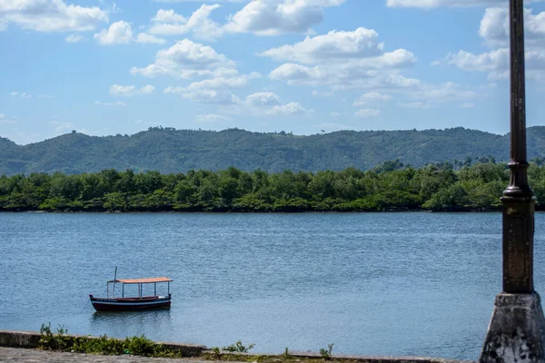 Kanus Und Boote Legen Ufer Des Großen Flusses Paraguacu Brasilianischen — Stockfoto