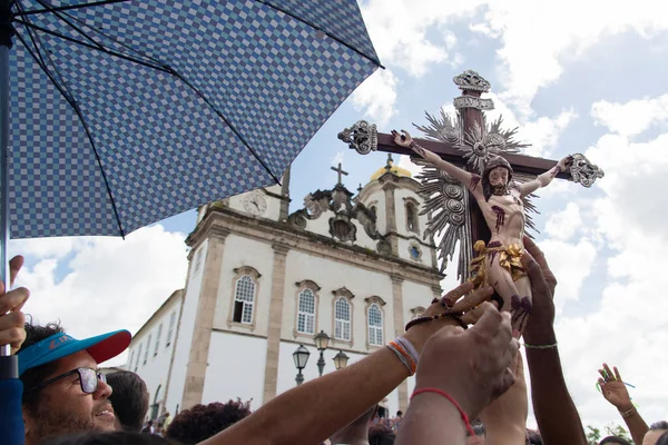 Salvador Bahia Brezilya Aralık 2018 Senhor Bonfim Kilisesi Nde Yılın — Stok fotoğraf