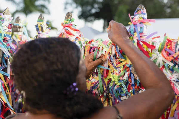 Salvador Bahia Brasil Janeiro 2019 Fiéis Vão Igreja Senhor Bonfim — Fotografia de Stock