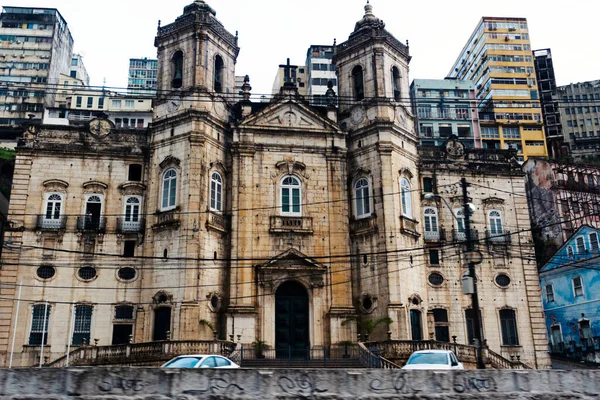 Salvador Bahia Brazil July 2021 Bottom Front View Basilica Nossa — 图库照片