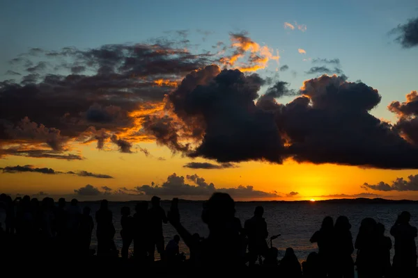 Salvador Bahia Brésil Juin 2021 Coucher Soleil Dramatique Salvador Bahia — Photo