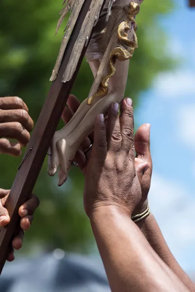 Salvador Bahia Brasil Diciembre 2015 Fieles Reúnen Iglesia Senhor Bonfim —  Fotos de Stock