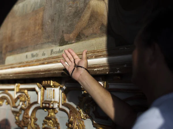 Salvador Bahia Brasil Enero 2019 Los Fieles Van Iglesia Senhor —  Fotos de Stock