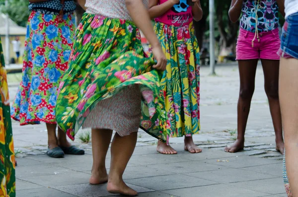 Сальвадор Баия Бразилия Декабря 2015 Года Женщины Танцуют Традиционную Самбу — стоковое фото