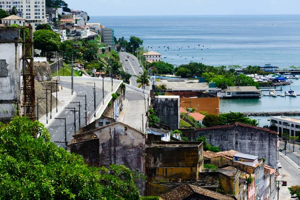 Salvador Bahia Brasil Março 2017 Vista Superior Encosta Montanhosa Salvador — Fotografia de Stock