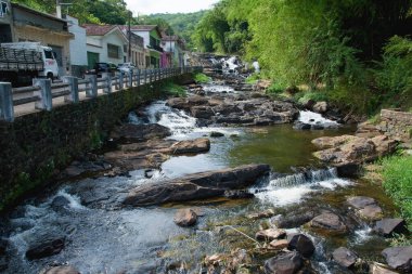Itubera, Bahia, Brezilya - 22 Kasım 2015: Brezilya 'nın Bahia eyaletindeki Itubera kentinin panoramik manzarası.