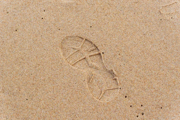 Pegadas Formas Areia Marrom Famosa Praia Rio Vermelho Cidade Salvador — Fotografia de Stock
