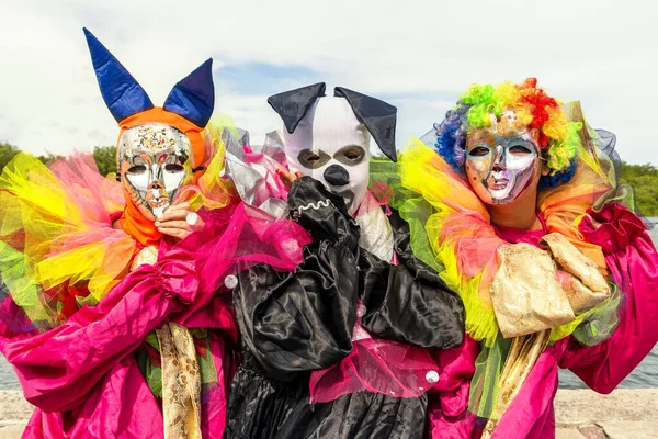 Maragogipe, Bahia, Brezilya - 04 Mart 2019: Carnaval de Maragojipe Brezilya 'nın Bahia eyaletinin Maragogipe şehrinde her yıl düzenlenen geleneksel bir karnaval festivali..