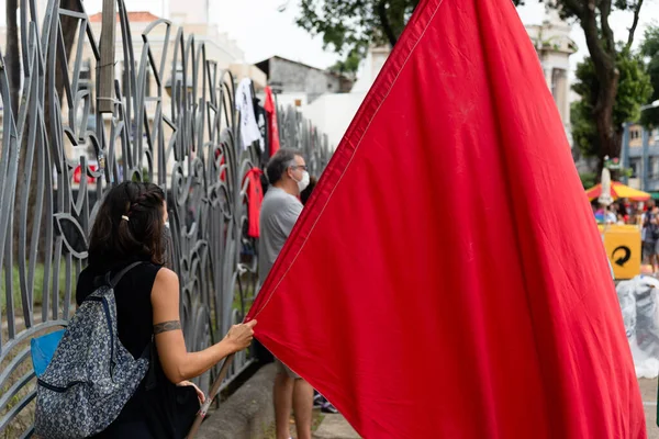 ブラジルのバヒア州サルバドール 2021年7月3日 ブラジルはサルバドール市のJair Bolsonaro大統領に抗議する — ストック写真