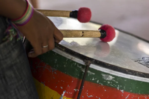 Руки Музиканта Грає Перкусії Сальвадор Баїя Бразилія — стокове фото