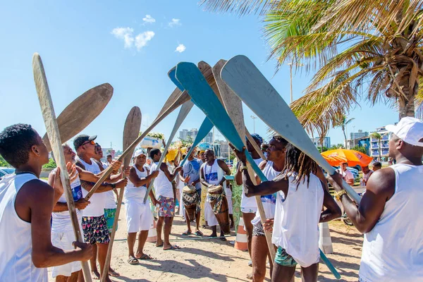 Salvador Bahia Brasil Enero 2019 Fiesta Tradicional Honor Iemanja Reina — Foto de Stock