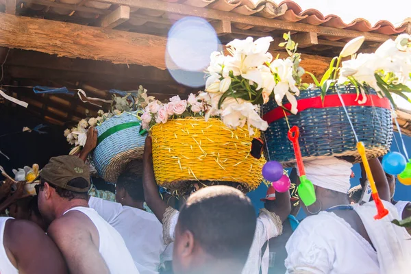 Salvador Bahia Brasil Janeiro 2019 Festa Tradicional Homenagem Iemanja Rainha — Fotografia de Stock