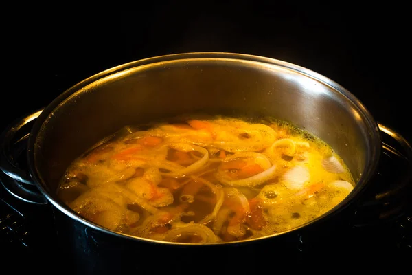 Uma Panela Fogão Cozinhar Arroz Salvador Bahia Brasil — Fotografia de Stock