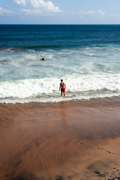 Salvador Bahia Brasil Outubro 2020 Pessoas Divertindo Praia Ondina Salvador — Fotografia de Stock