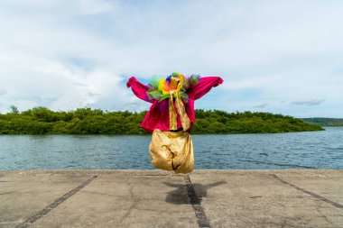 Maragogipe, Bahia, Brezilya - 04 Mart 2019: Carnaval de Maragojipe Brezilya 'nın Bahia eyaletinin Maragogipe şehrinde her yıl düzenlenen geleneksel bir karnaval festivali..