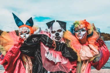 Maragogipe, Bahia, Brezilya - 04 Mart 2019: Carnaval de Maragojipe Brezilya 'nın Bahia eyaletinin Maragogipe şehrinde her yıl düzenlenen geleneksel bir karnaval festivali..