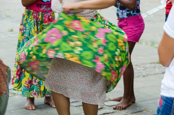 Salvador Bahia Brasilien Dezember 2015 Frauen Tanzen Die Traditionelle Samba — Stockfoto