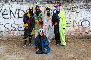 Maragogipe, Bahia, Brezilya - 04 Mart 2019: Carnaval de Maragojipe Brezilya 'nın Bahia eyaletinin Maragogipe şehrinde her yıl düzenlenen geleneksel bir karnaval festivali..