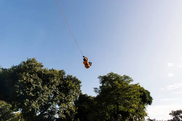 Praticien Rappel Faisant Des Marbalismes Extrêmes Dangereux Salvador Bahia Brésil — Photo