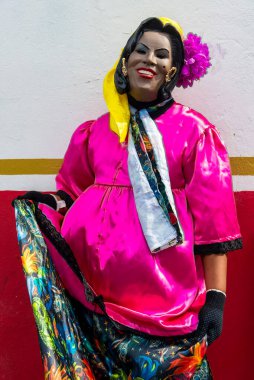 Maragogipe, Bahia, Brezilya - 04 Mart 2019: Carnaval de Maragojipe Brezilya 'nın Bahia eyaletinin Maragogipe şehrinde her yıl düzenlenen geleneksel bir karnaval festivali..